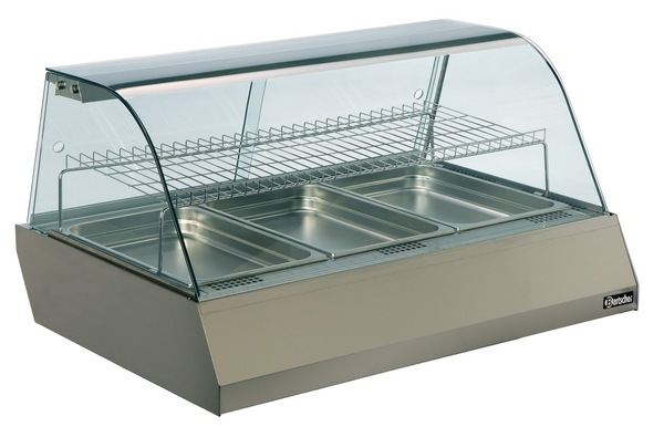 Hot counter with visual front glass, 2/1 GN, 750x775x600mm