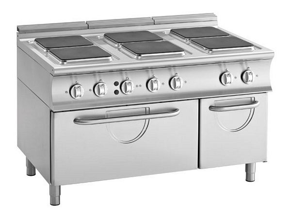 Modular Electric range, 6 plates, with electric oven, 1350x900x8