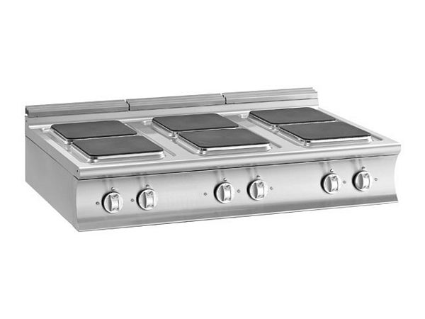 Modular Electric range, 6 plates, 20 kW, 1350x900x250mm