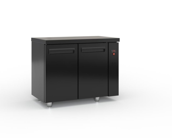 Kühltisch ohne Compressor (105x70cm) in der Farbe Schwarz