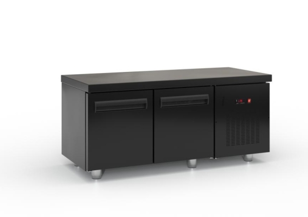 Cooling table with compressor right (135x70 cm) in black color