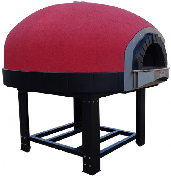 Wood pizza oven D160K, dome with silicone coating, 195 pizzas á Ø 30 cm per hour, fixed & unheated baking surface, weight 2.300 kg