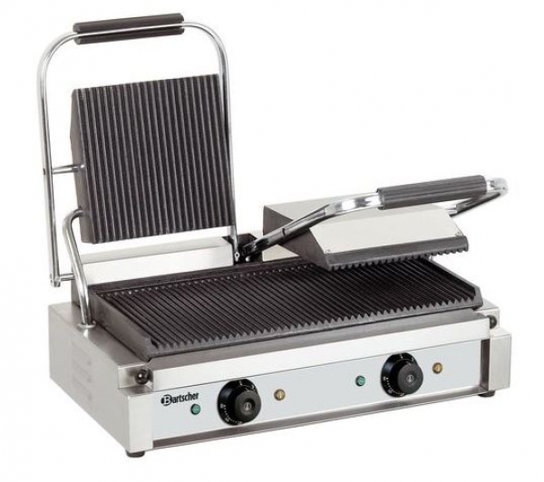 Electric contact grill, grooved, 3,6 kW, 570x400x200mm