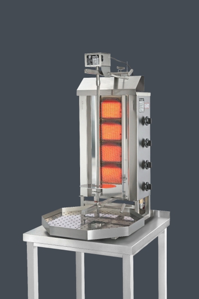 POTIS G2 (liquefied petroleum gas/natural gas) gyros grill, stainless steel design (rustproof) with fat pan 410x310