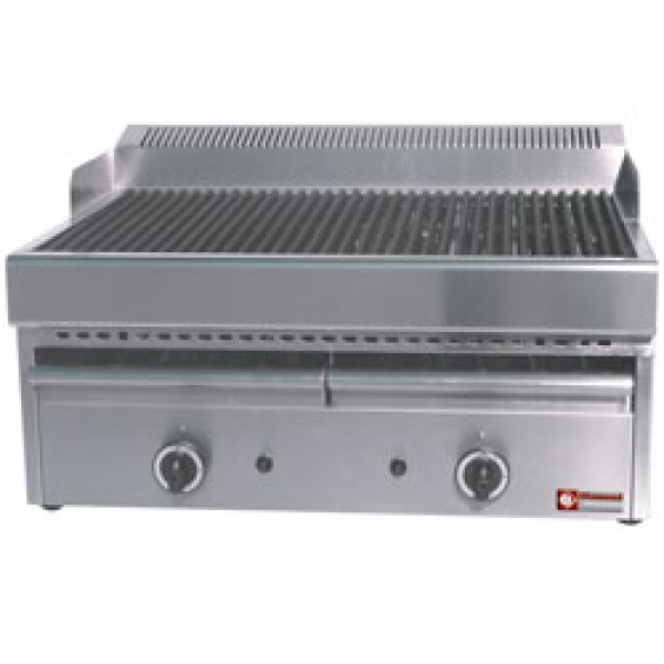 Gas vapor grill with cast iron grill top -Top 770x630xh430 / 15.9 KW