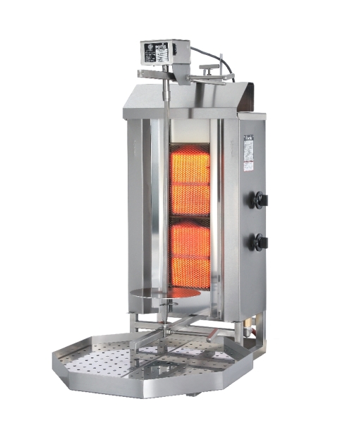 POTIS GD2/S (liquefied gas/natural gas) gyros grill, fat pan 410x310
