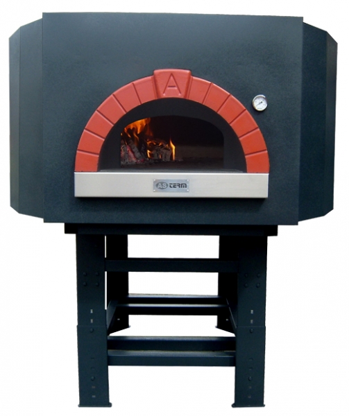 Wood pizza oven D100S, metal dome, 60 pizzas á Ø 30 cm per hour, fixed & unheated baking surface, weight 1.100 kg