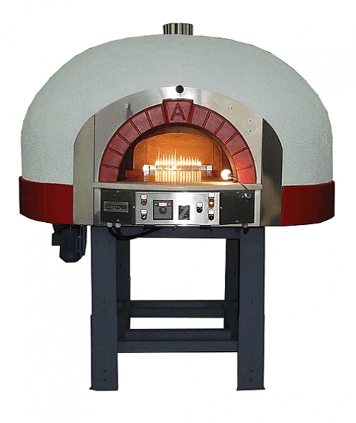 Gas pizza oven G160K-B0, dome with silicone coating, 195 pizzas á Ø 30 cm per hour, fixed & unheated baking surface, weight 2.150 kg