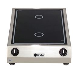 Bartscher Induction stove 2 cook. zones, 400x655x120mm