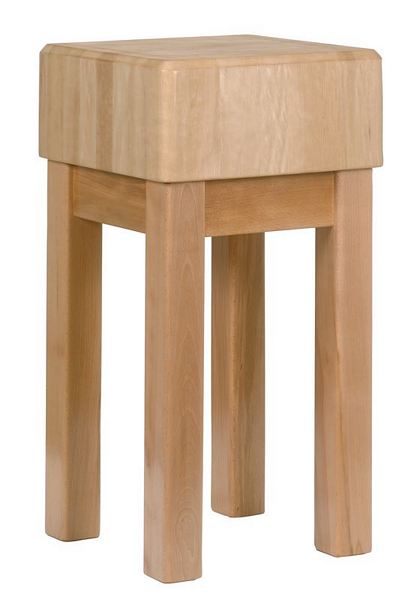 Chopping-block, made of white beech, 400x400x870mm