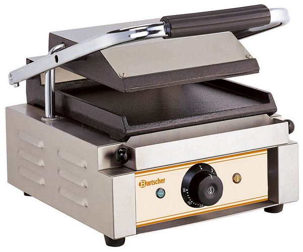 Electric contact grill, plain, 1,8 kW, 290x400x200mm