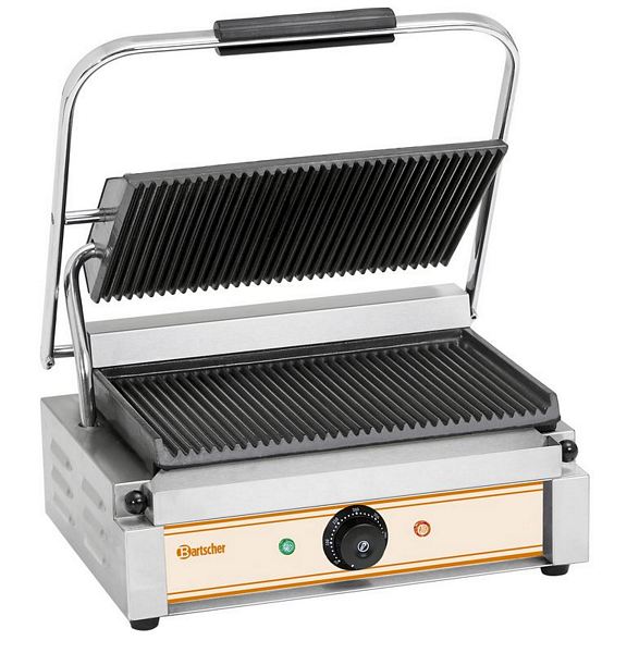 Electric contact grill "Panini", grooved, 2,2 kW, 410x370x200mm