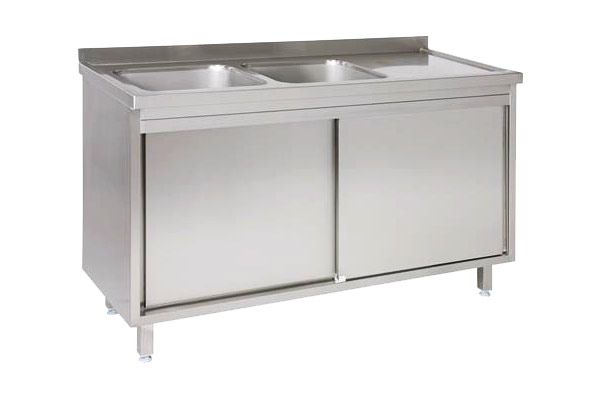 Double Sink, with two basins left, 1500x700x850mm