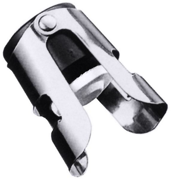 Contacto Champagne Bottle Resealer chrome plated, mirror polishe