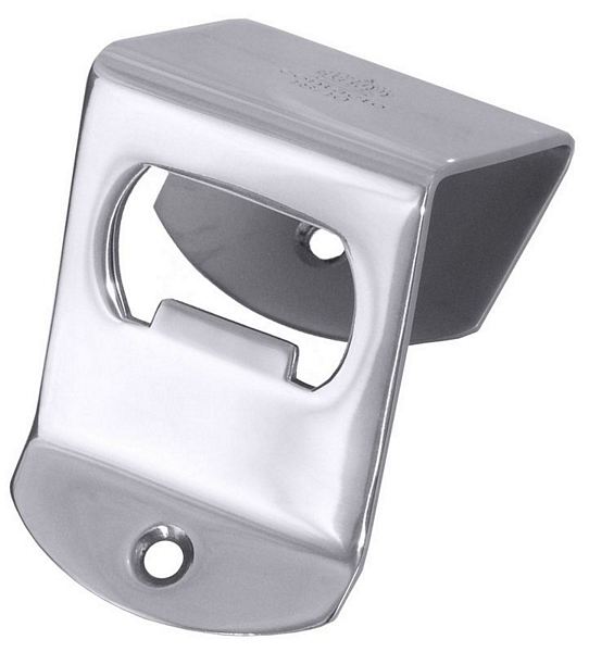 Contacto Bottle Opener wall fitting, stainless steel, mirror pol