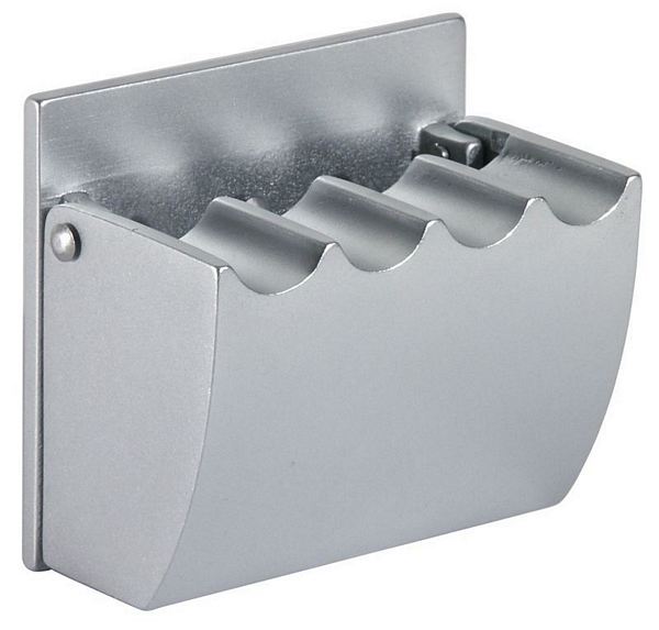Contacto Ashtray wall mounted, anodised silver aluminium
