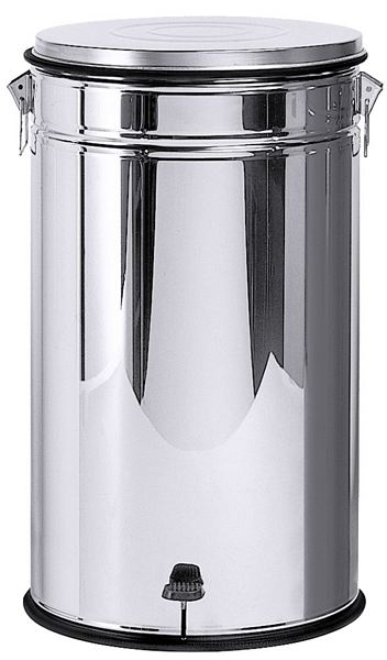 Contacto Pedal Bin, stainless steel, mirror polished
