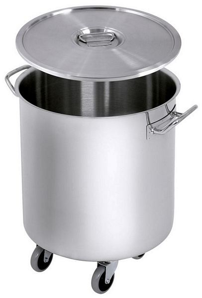 Contacto Bin on Castors 18/10 stainless steel