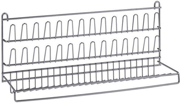 Contacto Wallrack for 28 Tubes, stainless steel, electro-polishe
