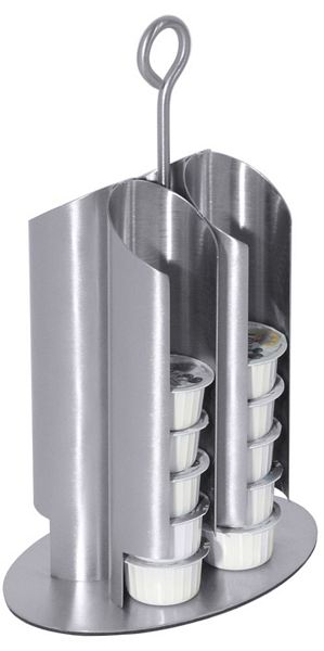 Contacto Milk Portion Dispenser stainless steel, satin polished