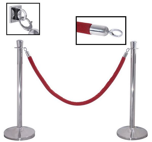 Contacto Rope Barriers stainless steel, mirror polished