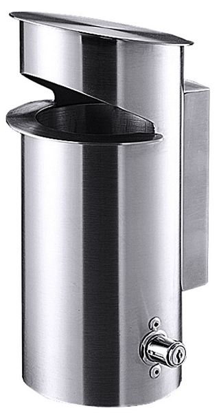 Contacto Ashtray, outdoor stainless steel, wall fitting