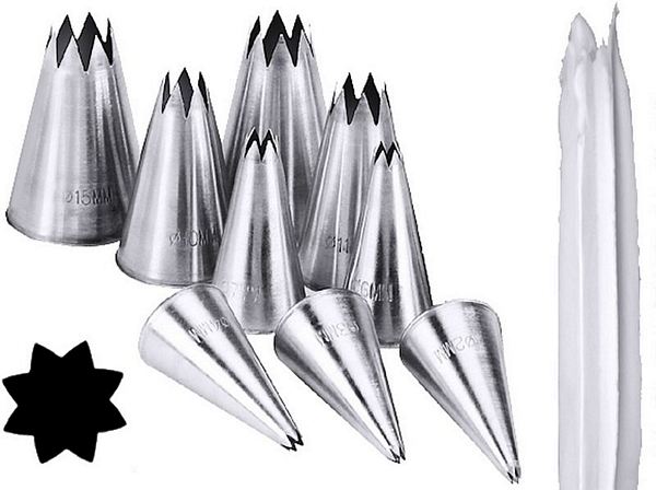 Contacto Star Piping/Pastry Tubes, stainless steel matt brushed