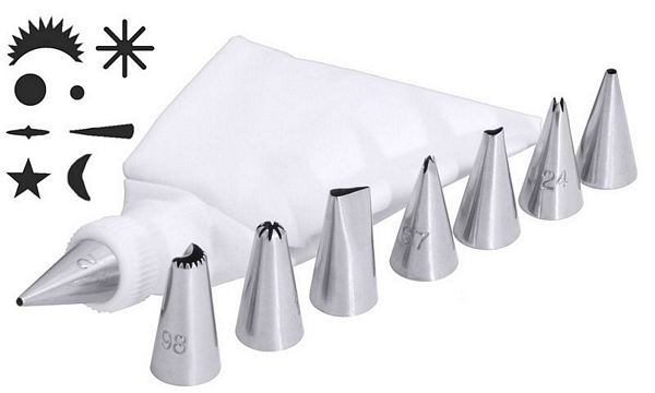 Contacto Piping/Pastry Tubes, made of 18/10 stainless steel