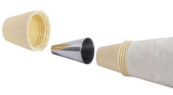 Contacto Piping/Pastry Tube Adapter cream coloured POM plastic