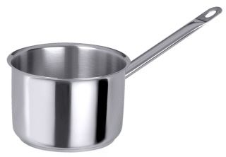 Cooking pot, mirror polished, with hollow handle, 8mm sandwich b