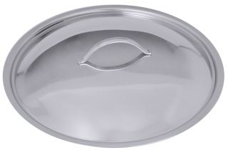 Cooking pot, mirror polished, with hollow handle, 8mm sandwich b