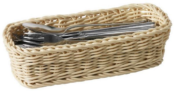 Contacto Cutlery Basket rattan imitation, polypropylene