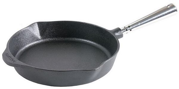 Contacto Frying Pan, deep cast iron, with stainless steel handle
