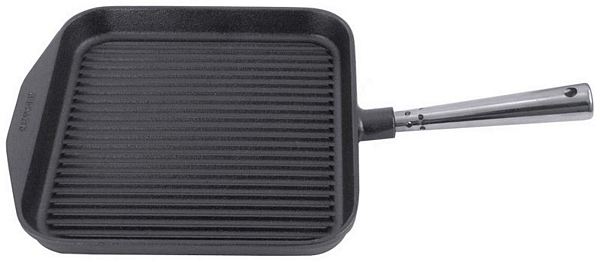 Contacto Square Griddle Pan cast iron, with stainless steel hand