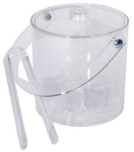 Contacto Ice Bucket acrylic, with lid, tongs and drainer plate