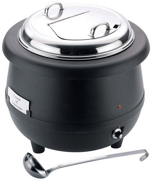 Contacto Electric Soup Kettle, body made of black polypropylene
