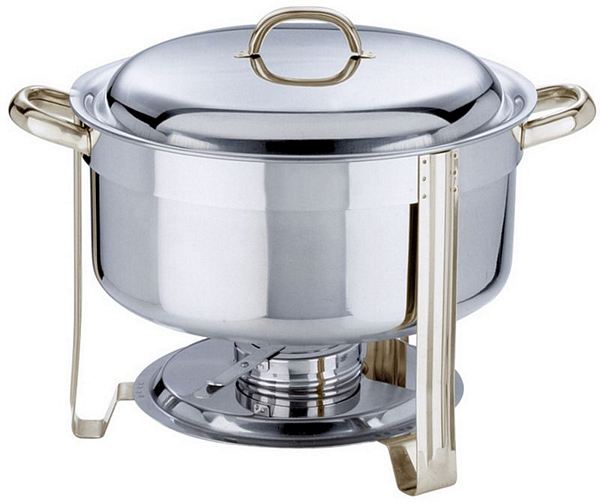 Contacto Deep Round Chafing Dish, with one burner pot