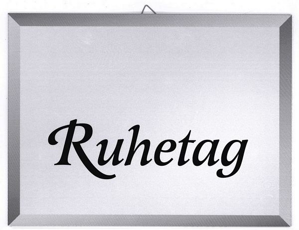 Contacto Clear Acrylic Signs black/silver text