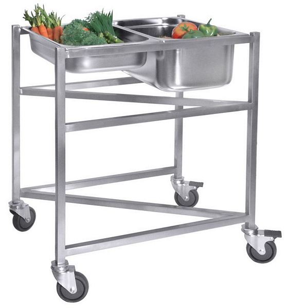 Contacto GN Trolley, stainless steel tubular frame