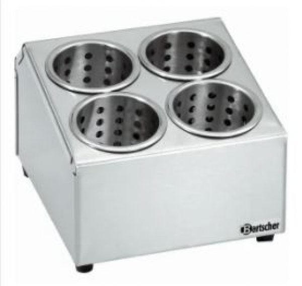 Cutlery holder, with 4 cylinders, 265x305x200mm