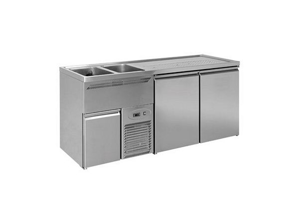 Beer Table, 2 doors, 2 basins, 1920x700x970mm