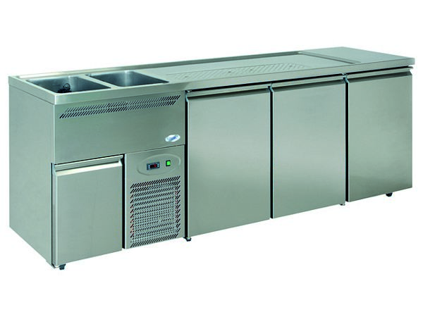 Beer Table, 3 doors, 2 basins, 2500x700x970mm