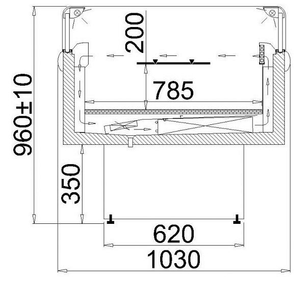 Chest freezer MURES 2.0 mod/C, 1880x1030x960+/-10mm