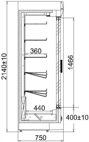 Open Merchandisers COLORADO 1.3-mod/C, 1230x750x2140+/-10mm