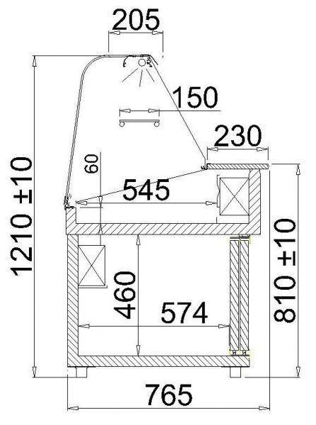 Refrigerated counter FLORIDA 1.0ZS, length From 990 to 1700mm