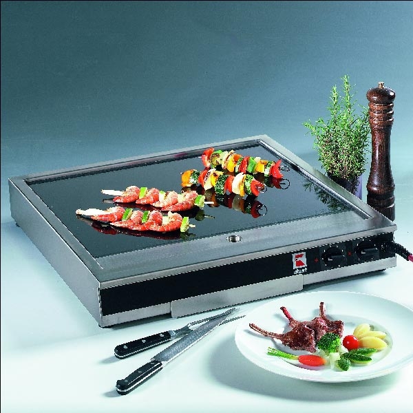 Electric grill ACB 500 S from Ubert with CERAN® field, 500 x 700 x 100 mm