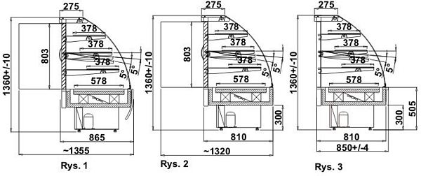 Showcase cake Mexico 0.6W-mod/A, module with inside compressor