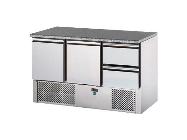 Saladette, with granite plate, 1x2 drawers right, 350 l, 870mm h