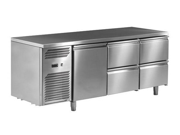 Cooling table, 1 door and 2 drawer units, 1/1 GN, 1720x600x850mm
