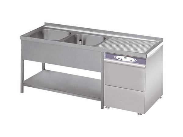 Sink center, 2 basin left, 2000x700x850mm